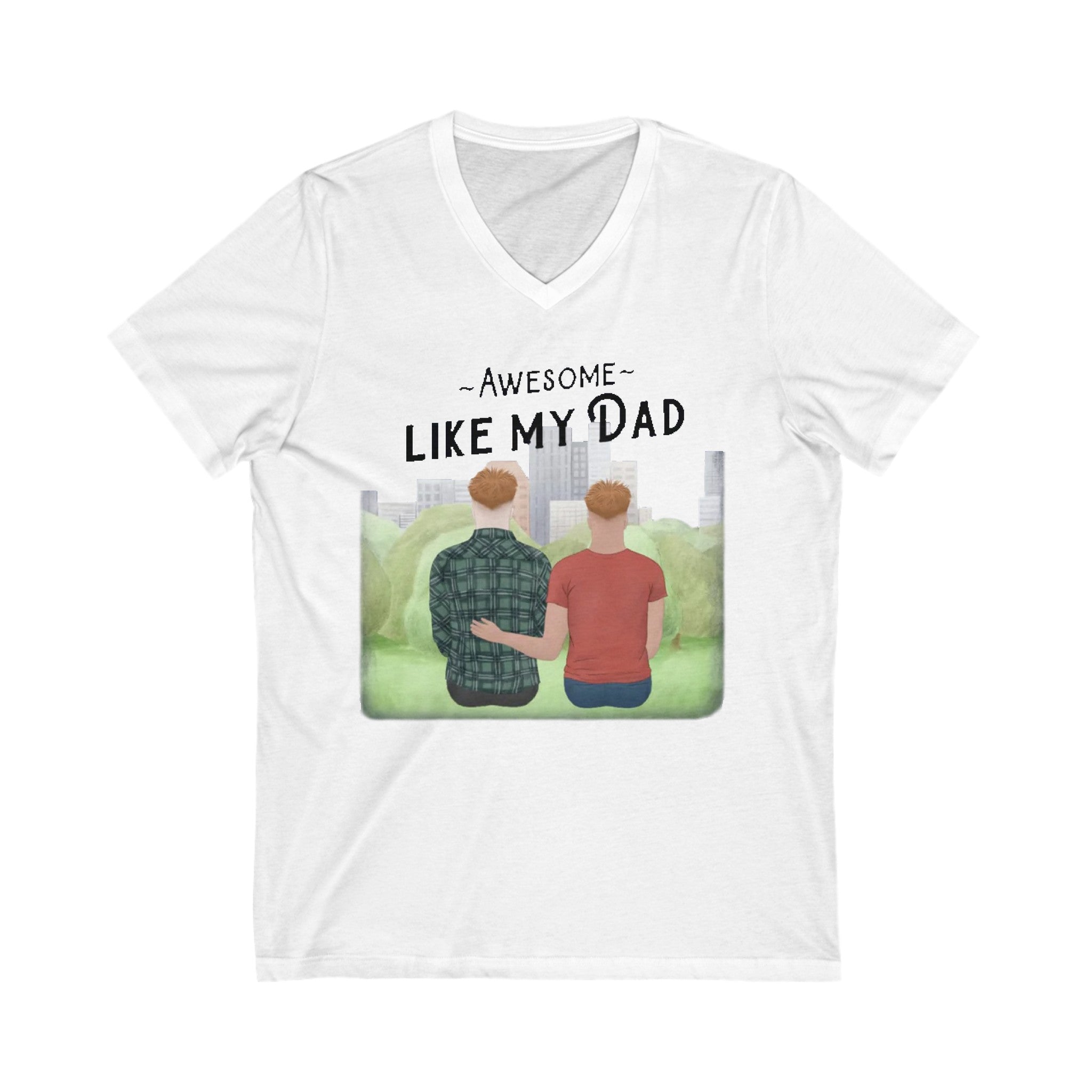 Awesome like my DAD | Unisex Jersey Short Sleeve V-Neck Tee